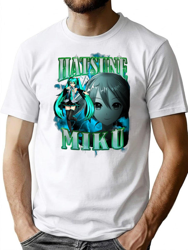 Hatsune Miku Rap Bootleg Premium Heavyweight Cotton T-Shirt - White