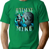 Hatsune Miku Rap Bootleg Premium Heavyweight Cotton T-Shirt - Green