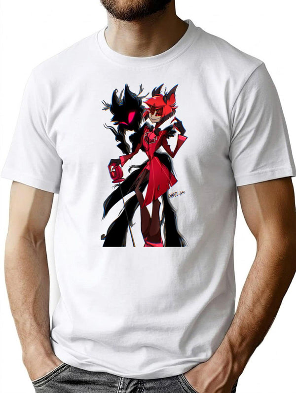 Hazbin Hotel Alastor Classic  Premium Heavyweight Cotton T-Shirt - White