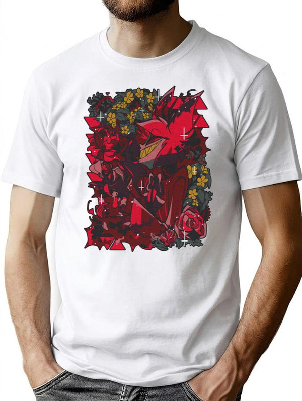 Hazbin Hotel Alastor Spring Essential Premium Heavyweight Cotton T-Shirt - White