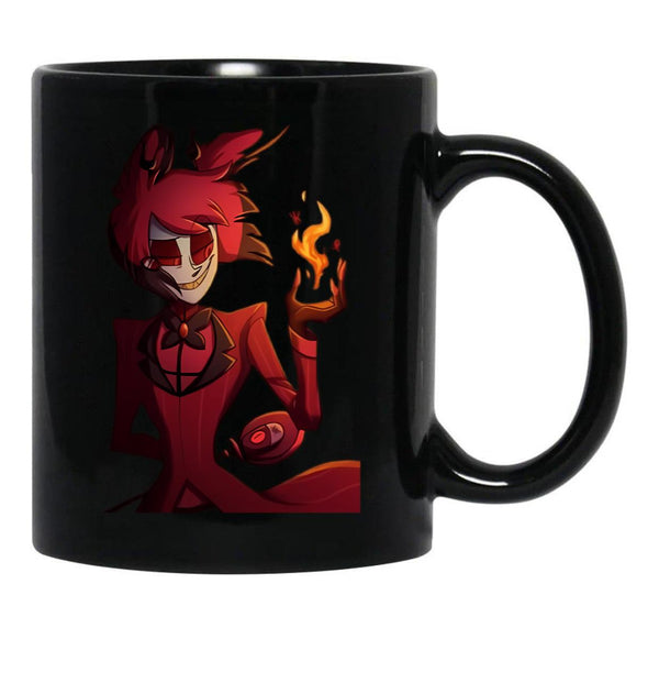 Hazbin Hotel Alastor (3) Black Coffee Mug, Gift Coffee Mug - Black
