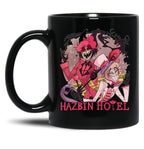 Hazbin Hotel Alastor and Lucifer Classic Black Coffee Mug, Gift Coffee Mug