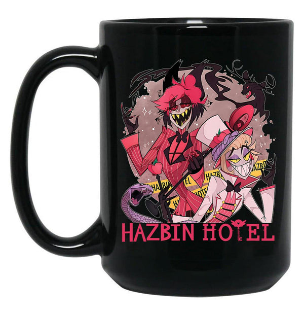 Hazbin Hotel Alastor and Lucifer Classic Black Coffee Mug, Gift Coffee Mug - Black