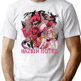 Hazbin Hotel Alastor and Lucifer Classic Premium Heavyweight Cotton T-Shirt - White
