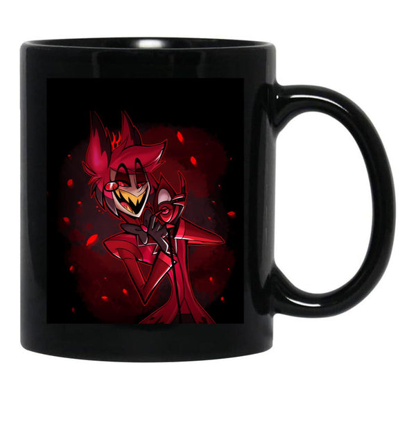 Hazbin Hotel - Alastor Black Coffee Mug, Gift Coffee Mug - Black