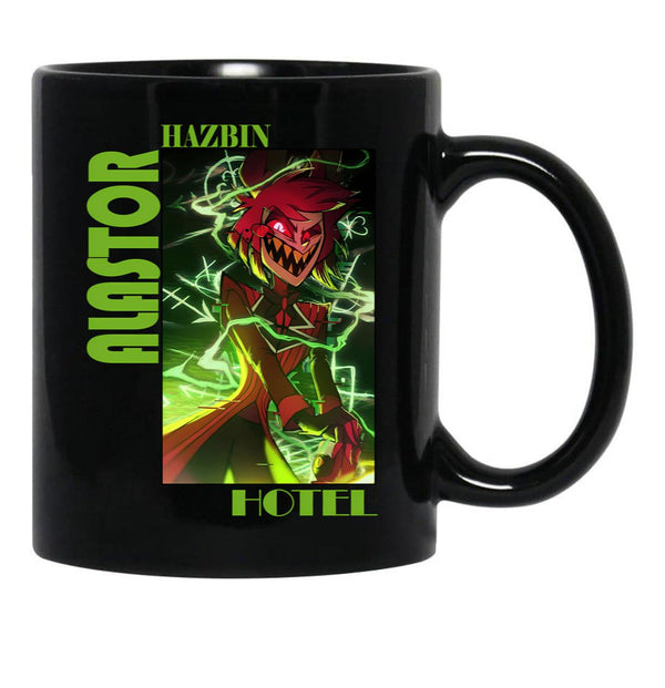 Hazbin Hotel Alastor Black Coffee Mug, Gift Coffee Mug - Black
