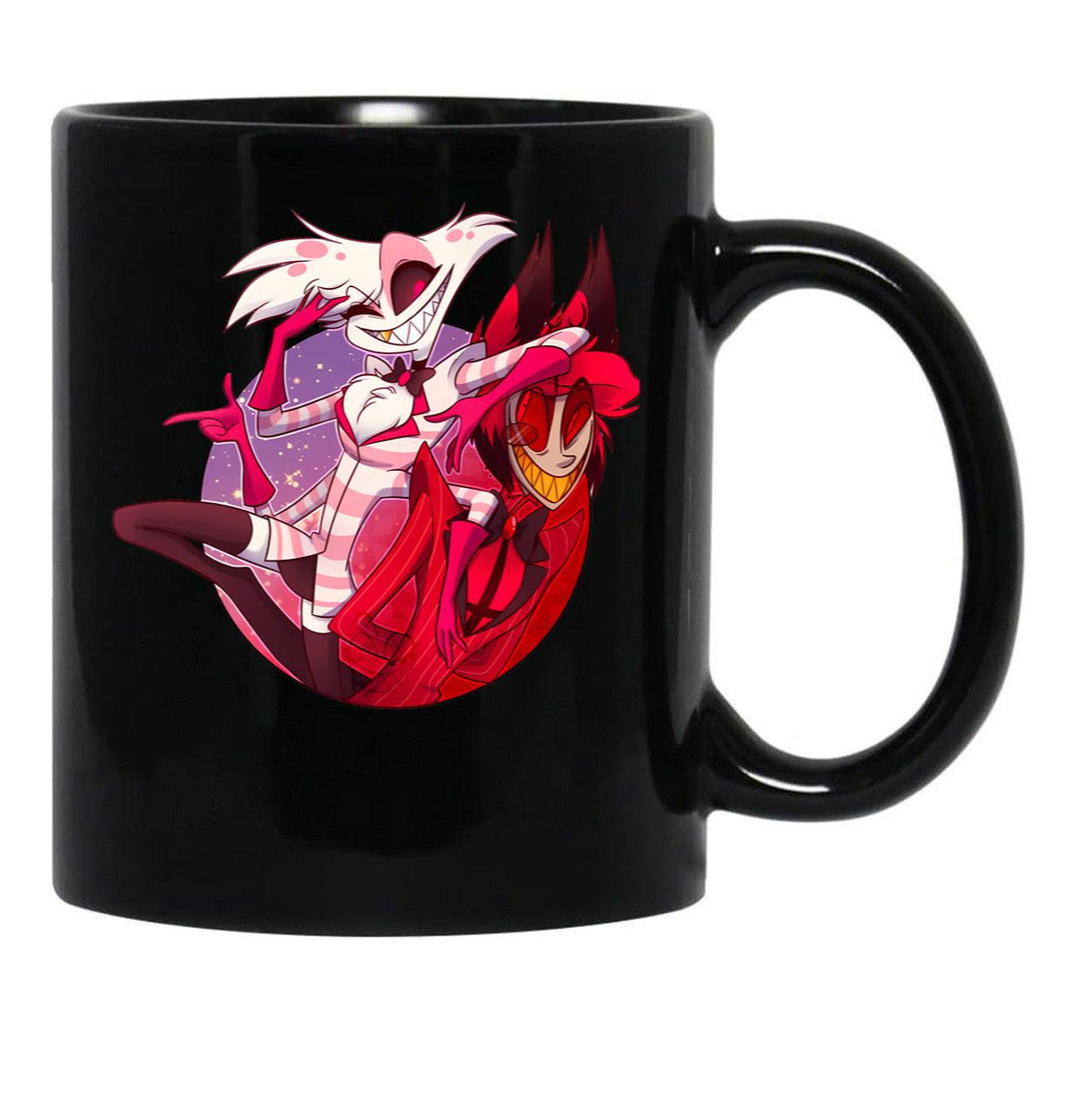 Hazbin Hotel Angel Dust And Alastor Black Coffee Mug, Gift Coffee Mug - Black