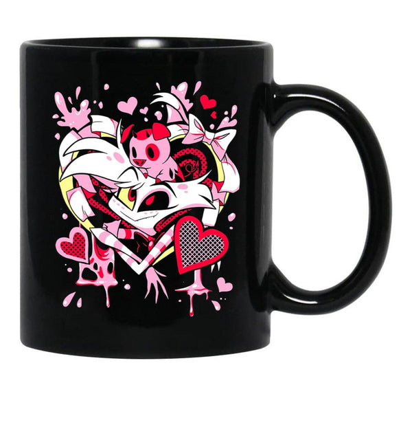 Hazbin Hotel Angel Dust Classic Black Coffee Mug, Gift Coffee Mug - Black