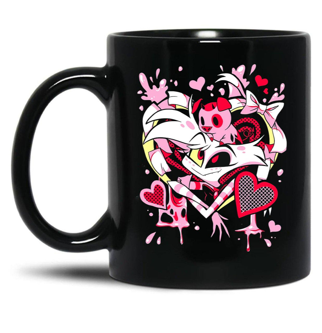 Hazbin Hotel Angel Dust Classic Black Coffee Mug, Gift Coffee Mug