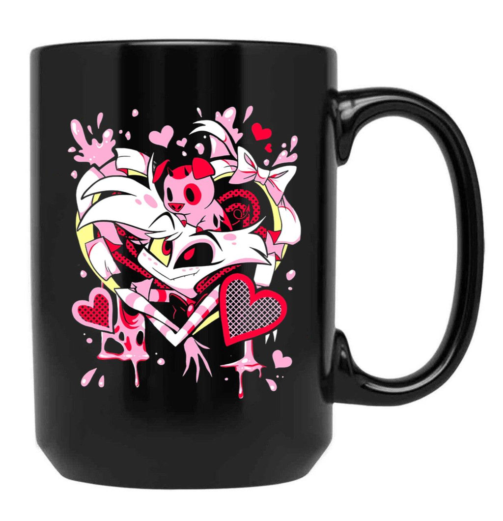 Hazbin Hotel Angel Dust Classic Black Coffee Mug, Gift Coffee Mug
