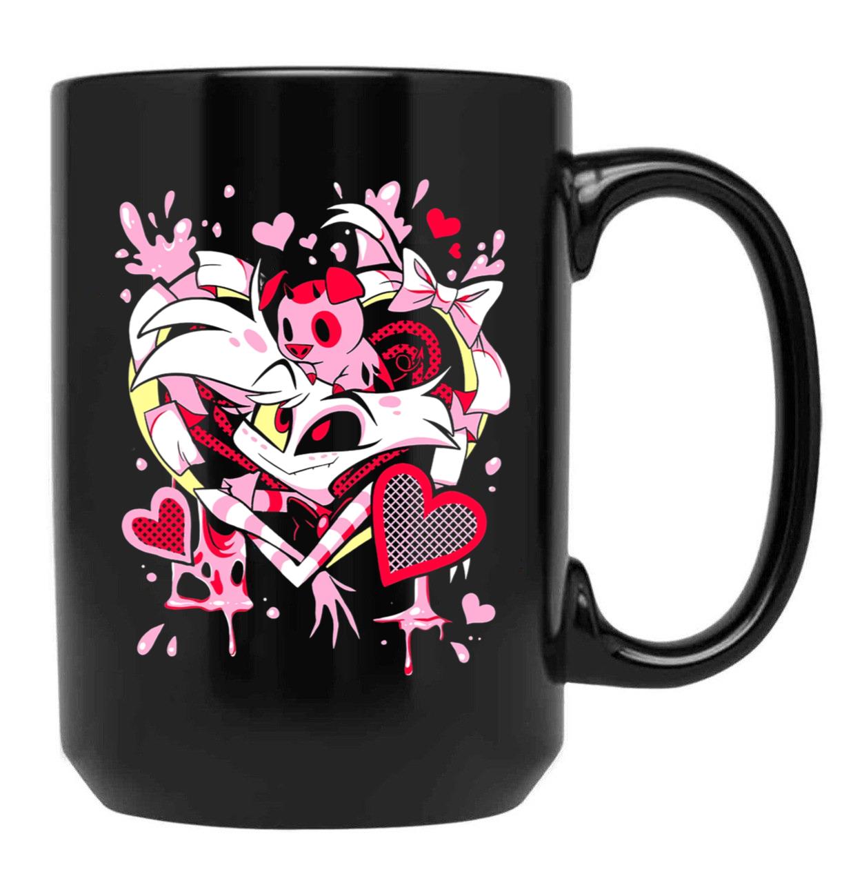 Hazbin Hotel Angel Dust Classic Black Coffee Mug, Gift Coffee Mug