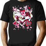 Hazbin Hotel Angel Dust Classic Premium Heavyweight Cotton T-Shirt - Black