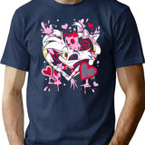 Hazbin Hotel Angel Dust Classic Premium Heavyweight Cotton T-Shirt - Navy