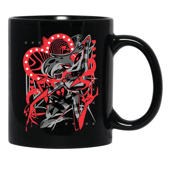 Hazbin Hotel Angel Dust Classic0787y Black Black Coffee Mug, Gift Coffee Mug - Black