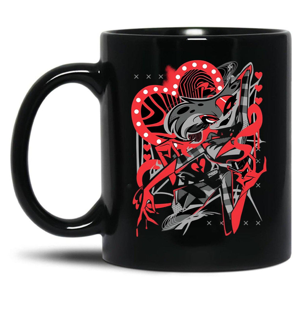 Hazbin Hotel Angel Dust Classic0787y Black Black Coffee Mug, Gift Coffee Mug