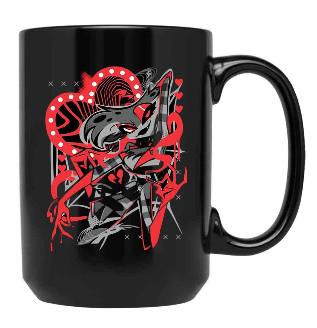 Hazbin Hotel Angel Dust Classic0787y Black Black Coffee Mug, Gift Coffee Mug