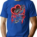 Hazbin Hotel Angel Dust Classic 0787y Black Premium Heavyweight Cotton T-Shirt - Blue