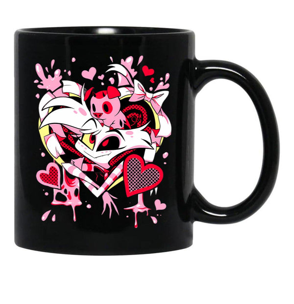 Hazbin Hotel Angel Dust (1) Black Coffee Mug, Gift Coffee Mug - Black