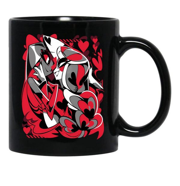 Hazbin Hotel Charlie Vaggie Black Coffee Mug, Gift Coffee Mug - Black