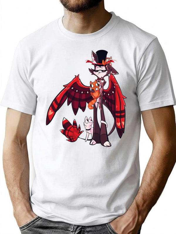 Hazbin Hotel - Husk Classic Premium Heavyweight Cotton T-Shirt - White