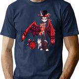 Hazbin Hotel - Husk Classic Premium Heavyweight Cotton T-Shirt - Navy