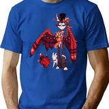 Hazbin Hotel - Husk Classic Premium Heavyweight Cotton T-Shirt - Blue