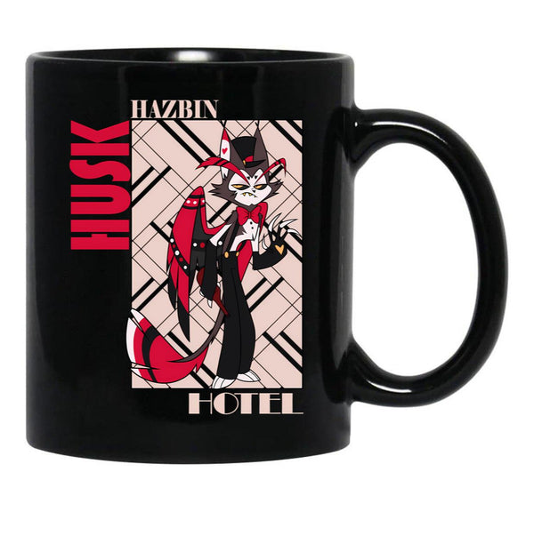 Hazbin Hotel Husk (1) Black Coffee Mug, Gift Coffee Mug - Black