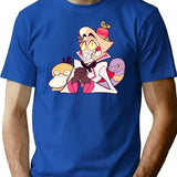 Hazbin Hotel Lucifer Morningstar Classic Premium Heavyweight Cotton T-Shirt - Blue