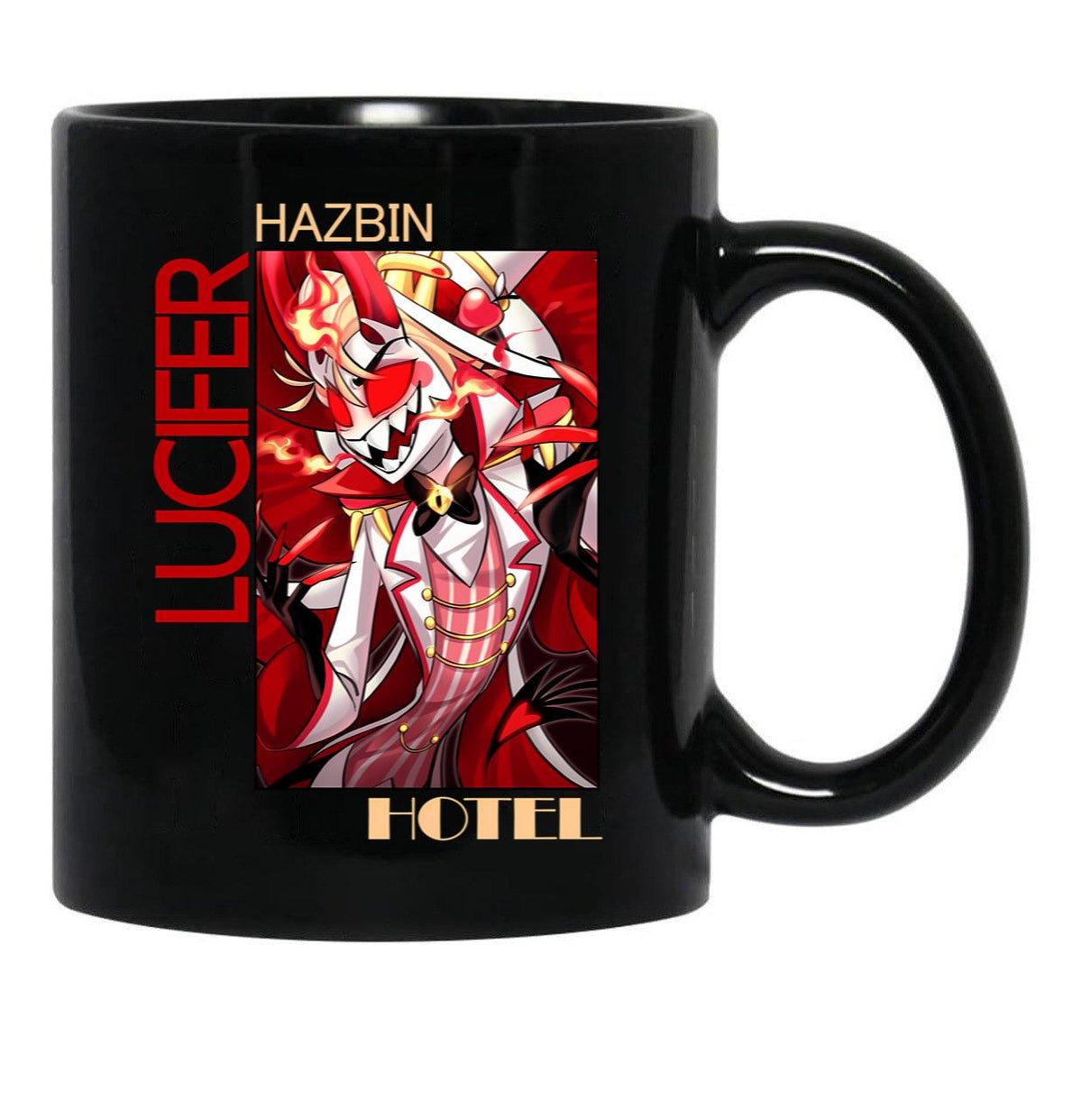Hazbin Hotel Lucifer (1) Black Coffee Mug, Gift Coffee Mug - Black
