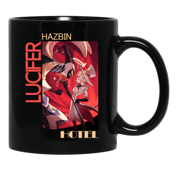 Hazbin Hotel Lucifer (3) Black Coffee Mug, Gift Coffee Mug - Black