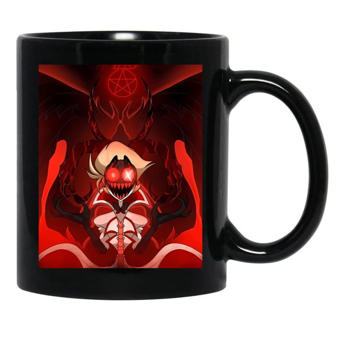 Hazbin Hotel Lucifer Black Coffee Mug, Gift Coffee Mug - Black