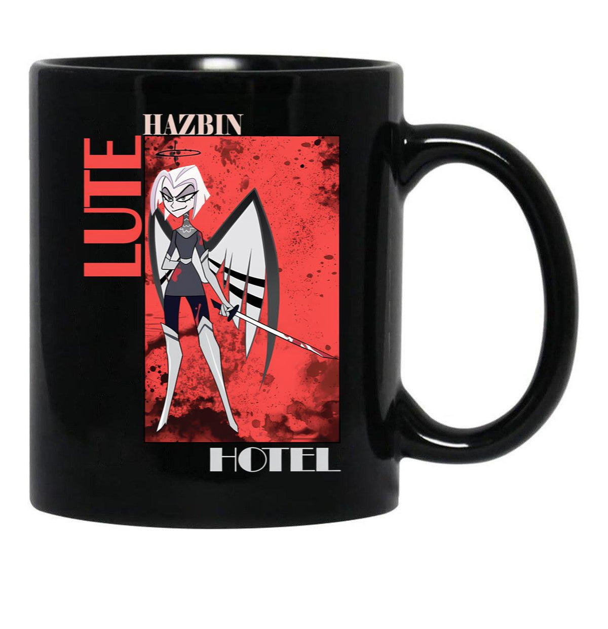 Hazbin Hotel Lute Black Coffee Mug, Gift Coffee Mug - Black