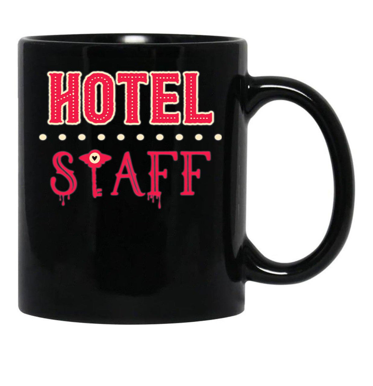 Hazbin Hotel Staff Black Coffee Mug, Gift Coffee Mug - Black