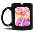 Hazbin Hotel - Vaggie And Charlie Painting Black Coffee Mug, Gift Coffee Mug