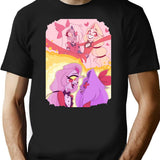 Hazbin Hotel - Vaggie And Charlie Painting Premium Heavyweight Cotton T-Shirt - Black