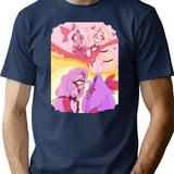 Hazbin Hotel - Vaggie And Charlie Painting Premium Heavyweight Cotton T-Shirt - Navy