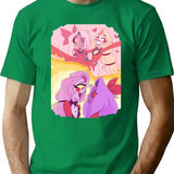 Hazbin Hotel - Vaggie And Charlie Painting Premium Heavyweight Cotton T-Shirt - Green