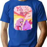 Hazbin Hotel - Vaggie And Charlie Painting Premium Heavyweight Cotton T-Shirt - Blue