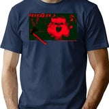 He Sees You When Youre Sleeping T-Shirt for Men & Women, T-Shirts Graphic Tee - Navy