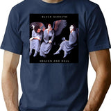 Heavenn And Hell T-Shirt for Men & Women, T-Shirts Graphic Tee - Navy