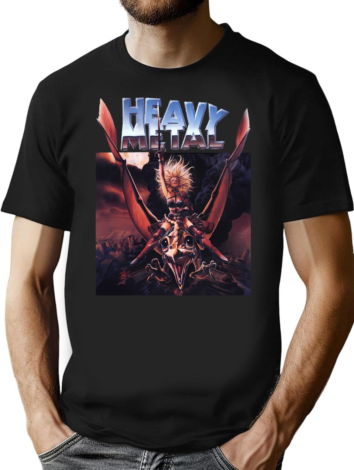 Heavy Metal Movie Vintage T-Shirt for Men & Women, T-Shirts Graphic Tee - Black