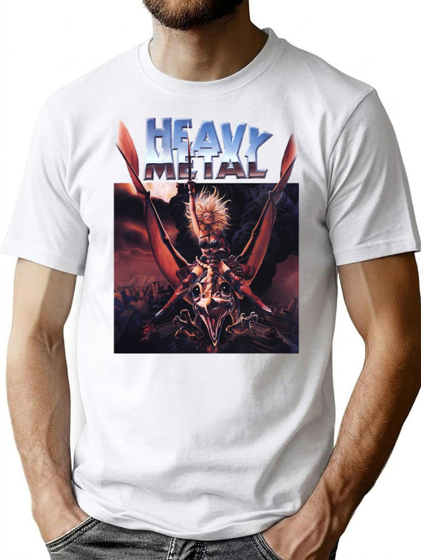 Heavy Metal Movie Vintage T-Shirt for Men & Women, T-Shirts Graphic Tee - White