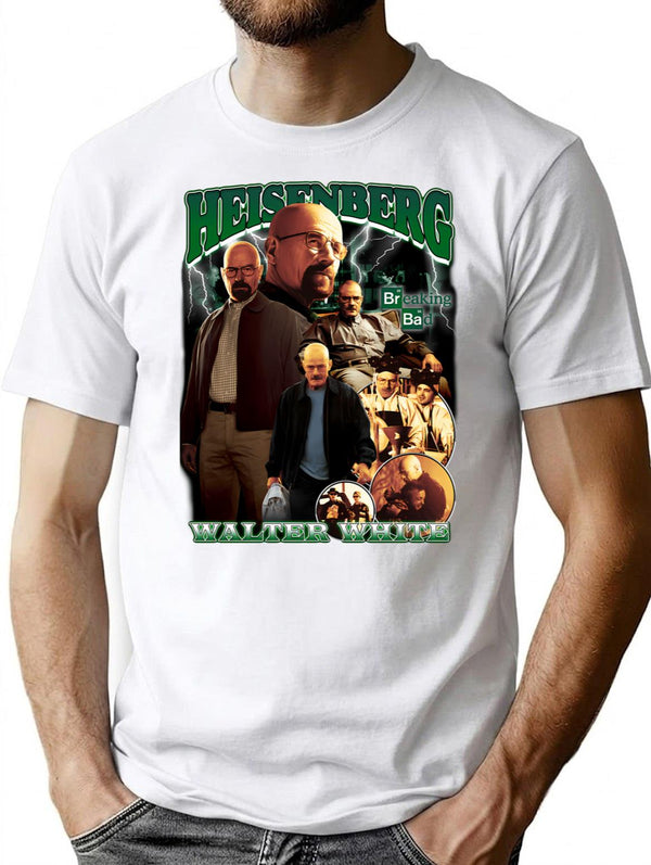 Heinsenberg Walter White Bb - Bootleg Vintage T-Shirt for Men & Women, T-Shirts Graphic Tee - White