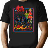 Hell Cats T-Shirt for Men & Women, T-Shirts Graphic Tee - Black