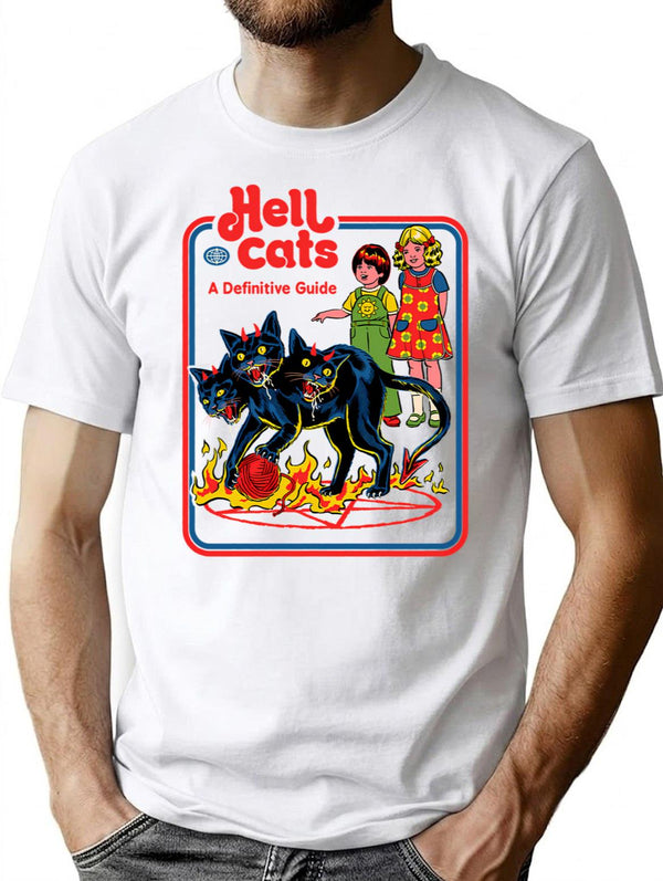 Hell Cats T-Shirt for Men & Women, T-Shirts Graphic Tee - White