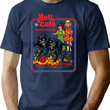 Hell Cats T-Shirt for Men & Women, T-Shirts Graphic Tee - Navy