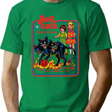 Hell Cats T-Shirt for Men & Women, T-Shirts Graphic Tee - Green
