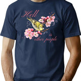 Hell Is Other People T-Shirt for Men & Women, T-Shirts Graphic Tee - Navy