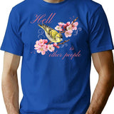 Hell Is Other People T-Shirt for Men & Women, T-Shirts Graphic Tee - Blue