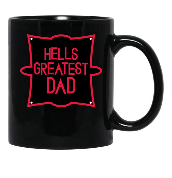 Hell’s Greatest Dad - Parody Classic Black Coffee Mug, Gift Coffee Mug - Black
